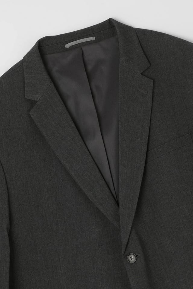 Burton Burton Men's Plus & Tall Mid Grey Essential Suit Jacket - 2