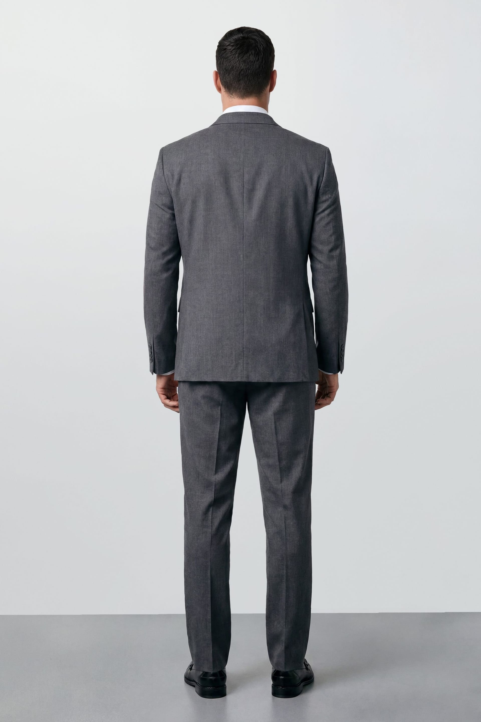 Burton Burton Men's Plus & Tall Mid Grey Essential Suit Jacket - 4