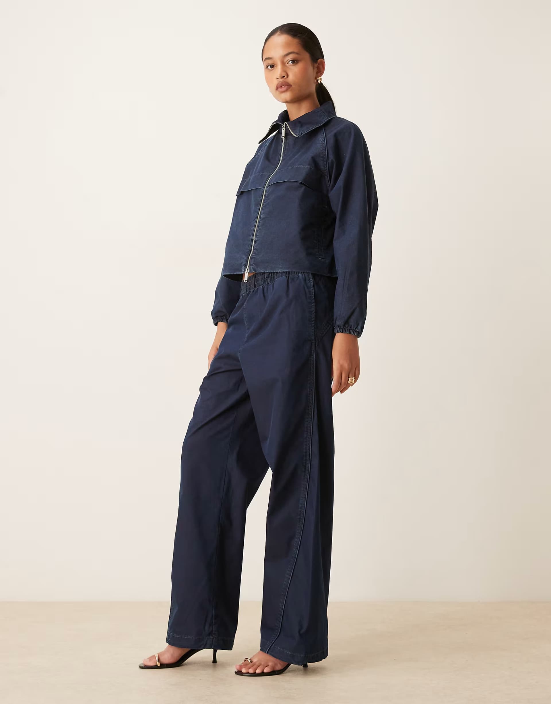 ASOS Calvin Klein Jeans denim nylon parachute pant co-ord in dark navy