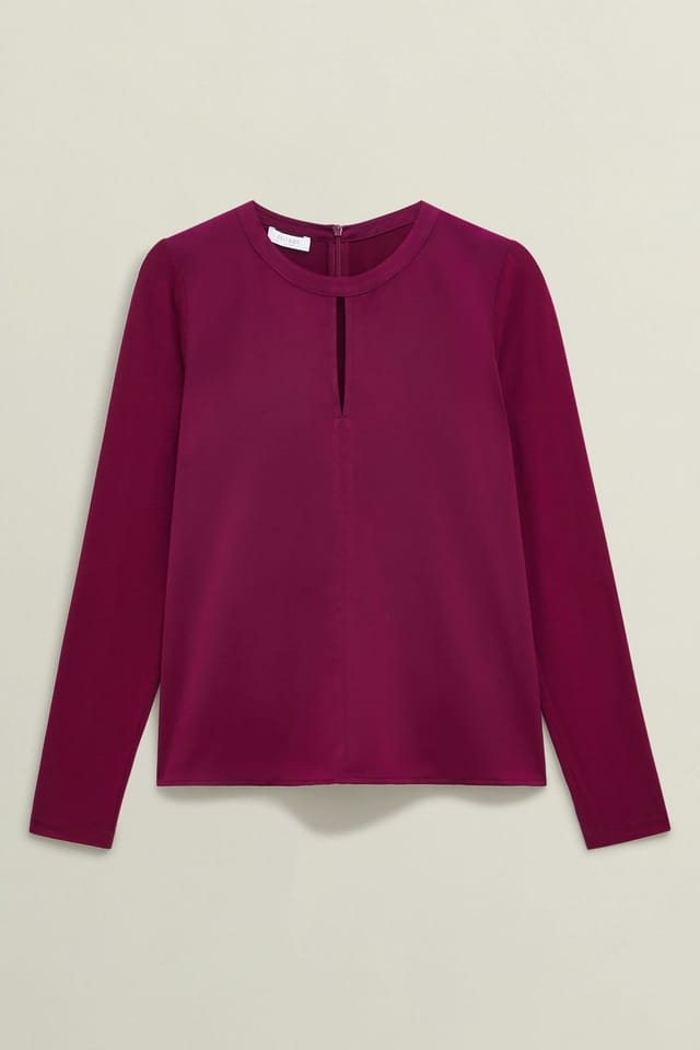 Hobbs London Hobbs London Women's Savannah Top in Raspberry - 2