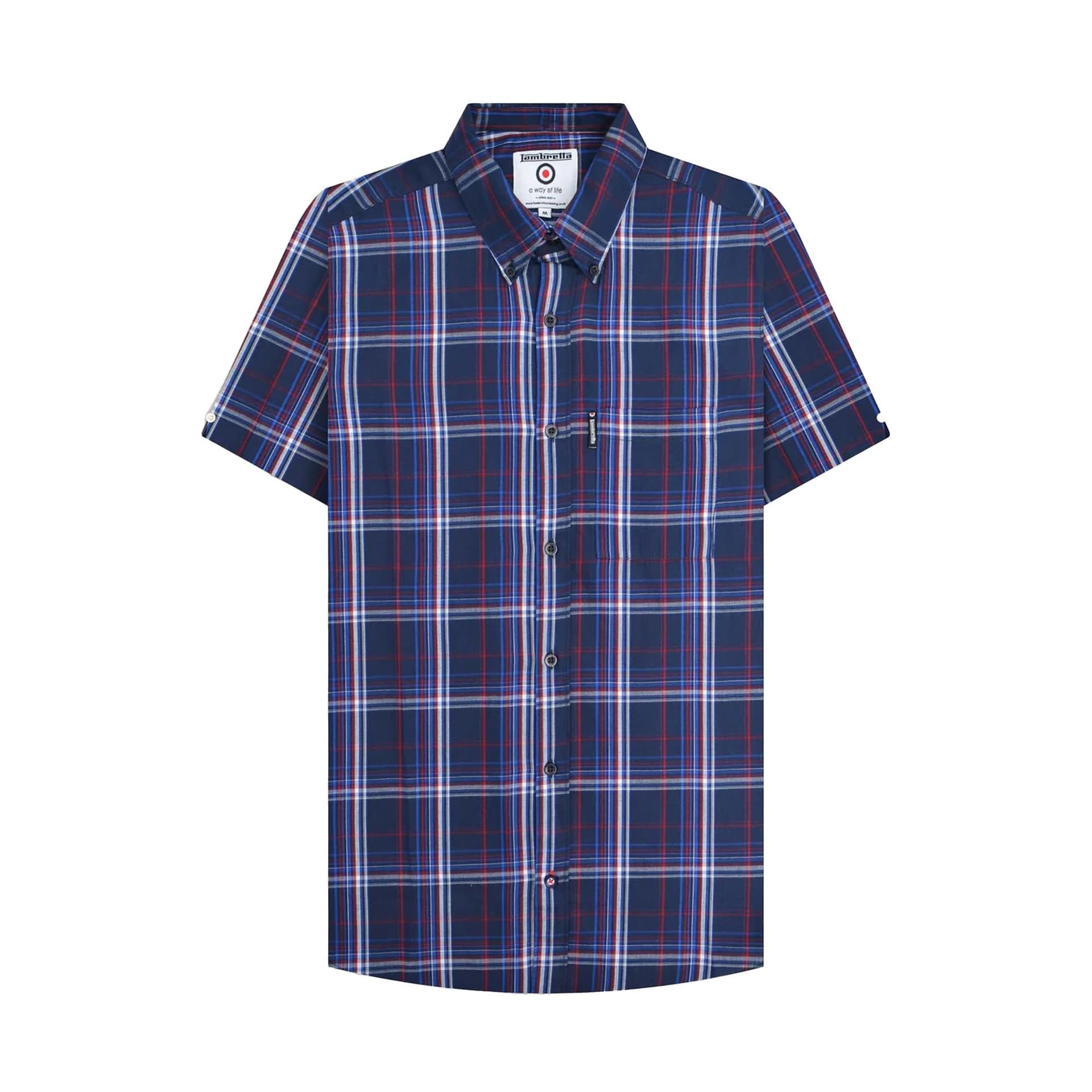 Lambretta Lambretta Men's SS25 Checked Shirt in Navy