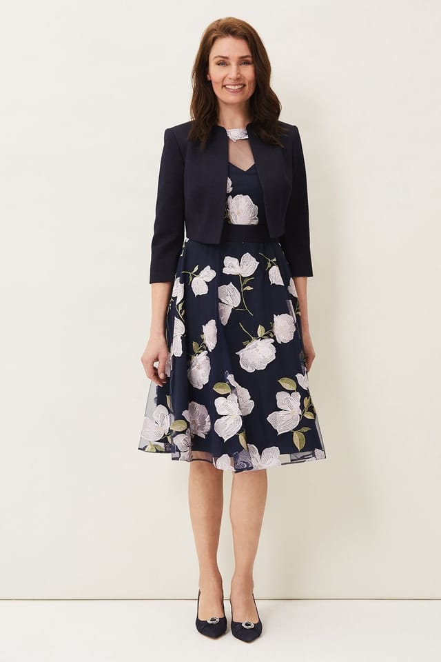 Phase Eight Phase Eight Women's Karlee Cropped Occasion Jacket in Dark Navy - 3