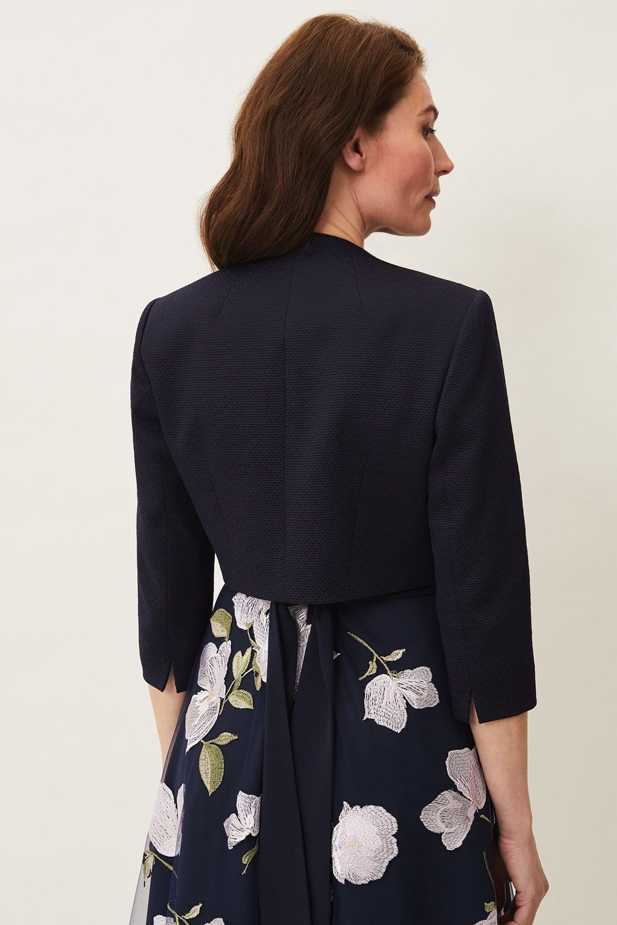 Phase Eight Phase Eight Women's Karlee Cropped Occasion Jacket in Dark Navy - 4