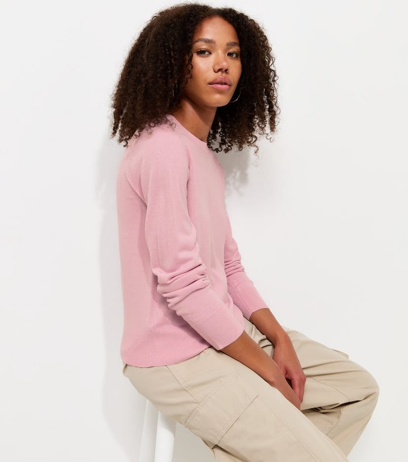 New Look Women's Light Pink Knitted Round Neck Jumper New Look - 1