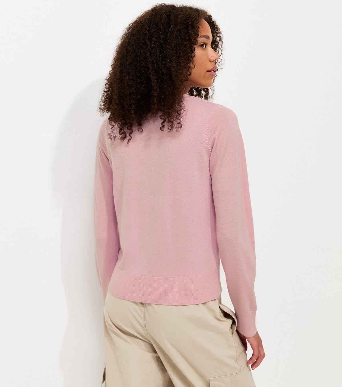 New Look Women's Light Pink Knitted Round Neck Jumper New Look - 4