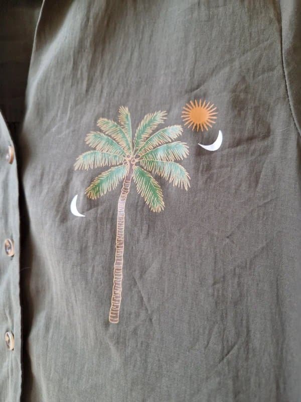 Never Fully Dressed Never fully dressed women's Khaki Running Wild Miley Shirt size 10