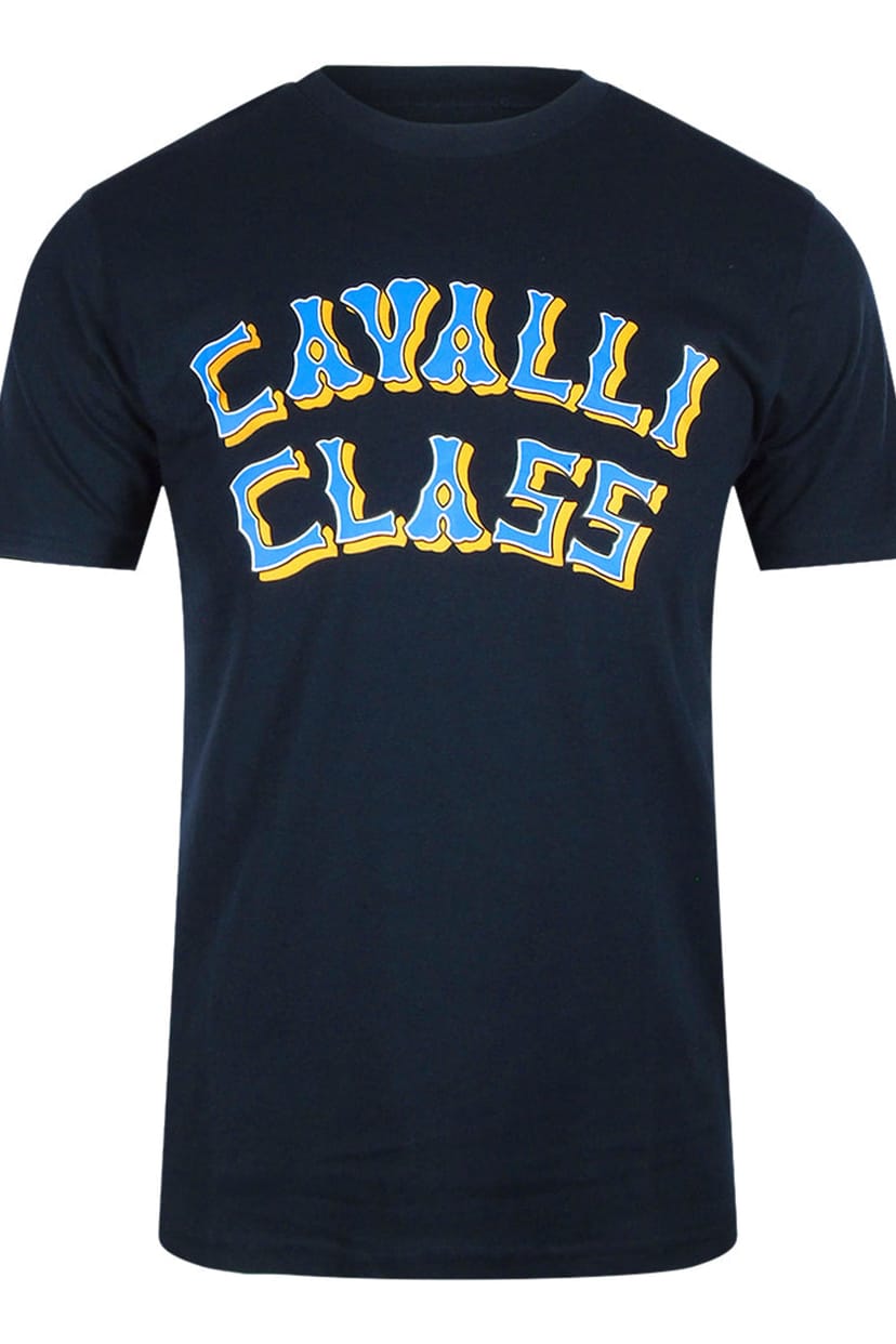 Cavalli Class Cavalli Class Men's Short Sleeve T-shirt in Navy - 1