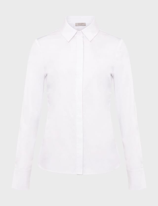 Hobbs London Hobbs London Women's Victoria Long Sleeve Shirt in Cool White - 2
