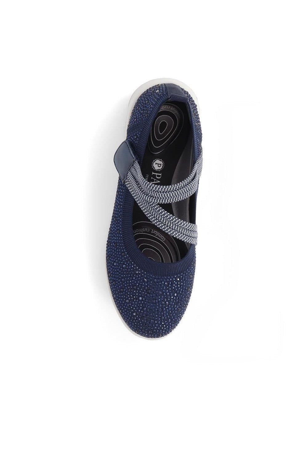 Pavers Pavers Women's Casual Trainer Pumps in Navy - 4