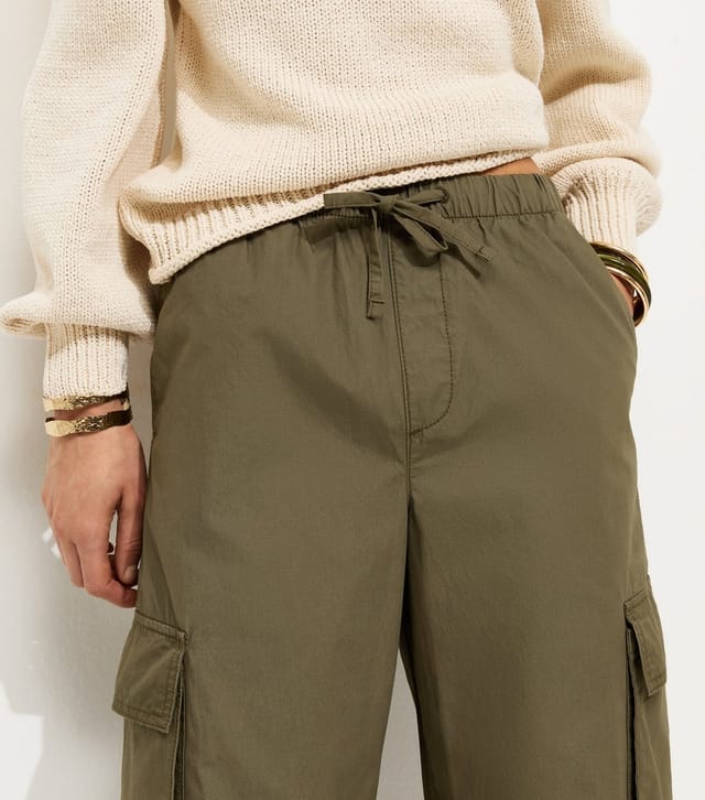 New Look Women's Tall Dark Khaki Cotton Utility Cargo Trousers New Look - 2