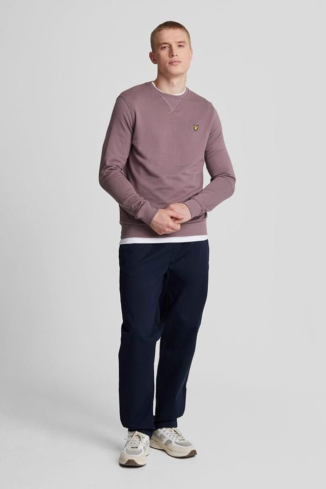 Lyle & Scott Lyle & Scott Men's CREW NECK SWEATSHIRT HIGHLAND MAUVE in Pink - 2