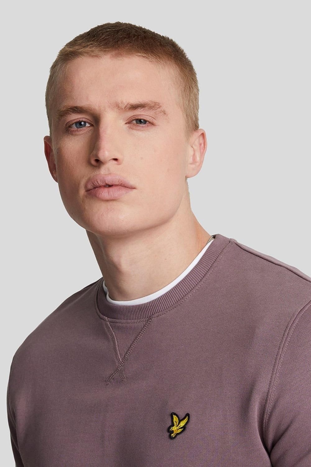 Lyle & Scott Lyle & Scott Men's CREW NECK SWEATSHIRT HIGHLAND MAUVE in Pink - 4