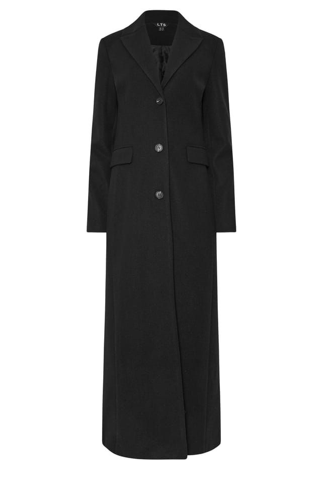 Long Tall Sally Long Tall Sally Women's Tall Formal Maxi Coat in Black - 2