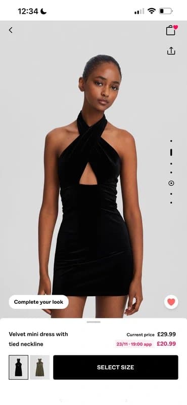 Bershka Bershka velvet halter dress