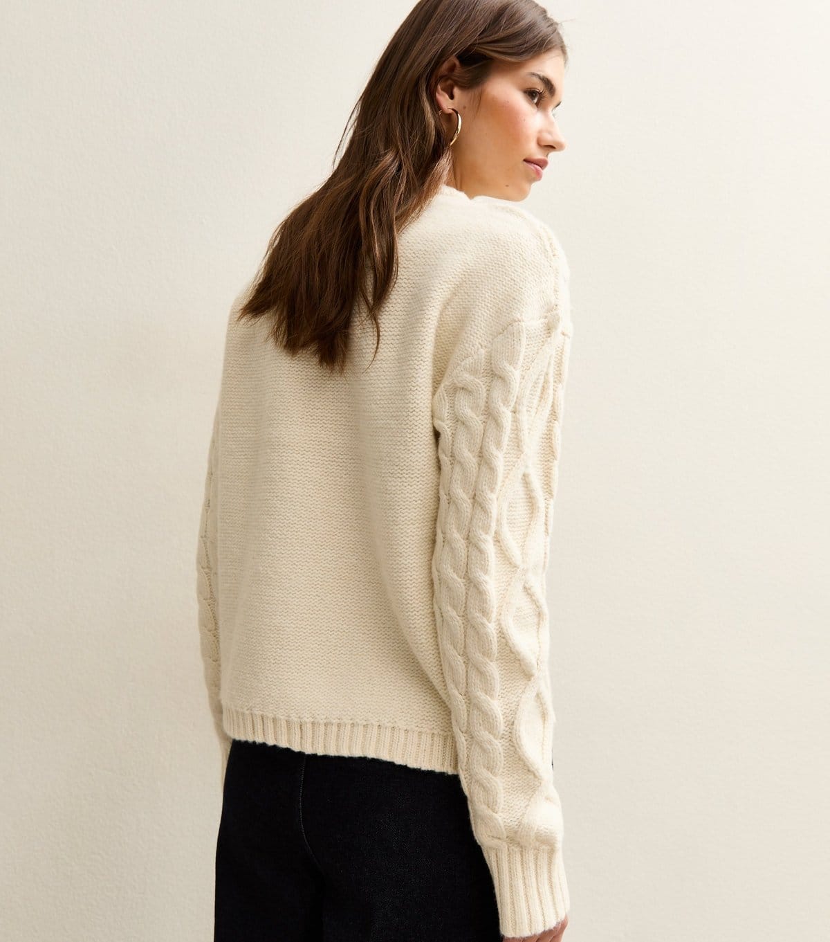 New Look Women's Cream Midweight Cable Knit Jumper New Look - 4