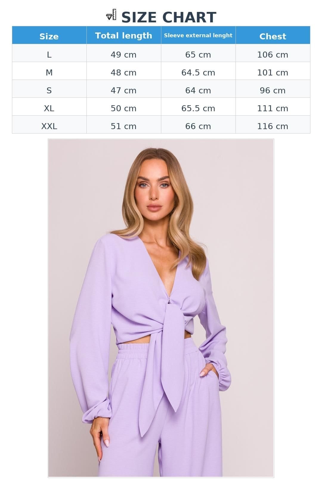 Love Lace Love Lace Women's Crepe Textured Crop Blouse with Puff Sleeves in Violet - 4