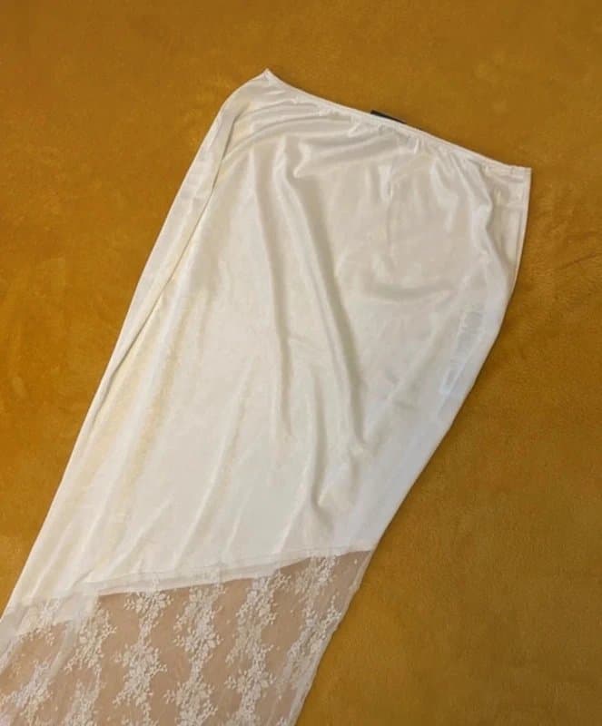 ASOS Asos satin top and lace bottom maxi skirt