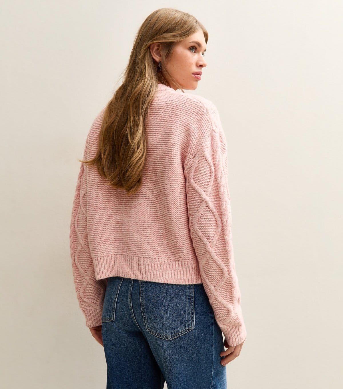 New Look Women's Pink Cable Knit Cardigan New Look - 4
