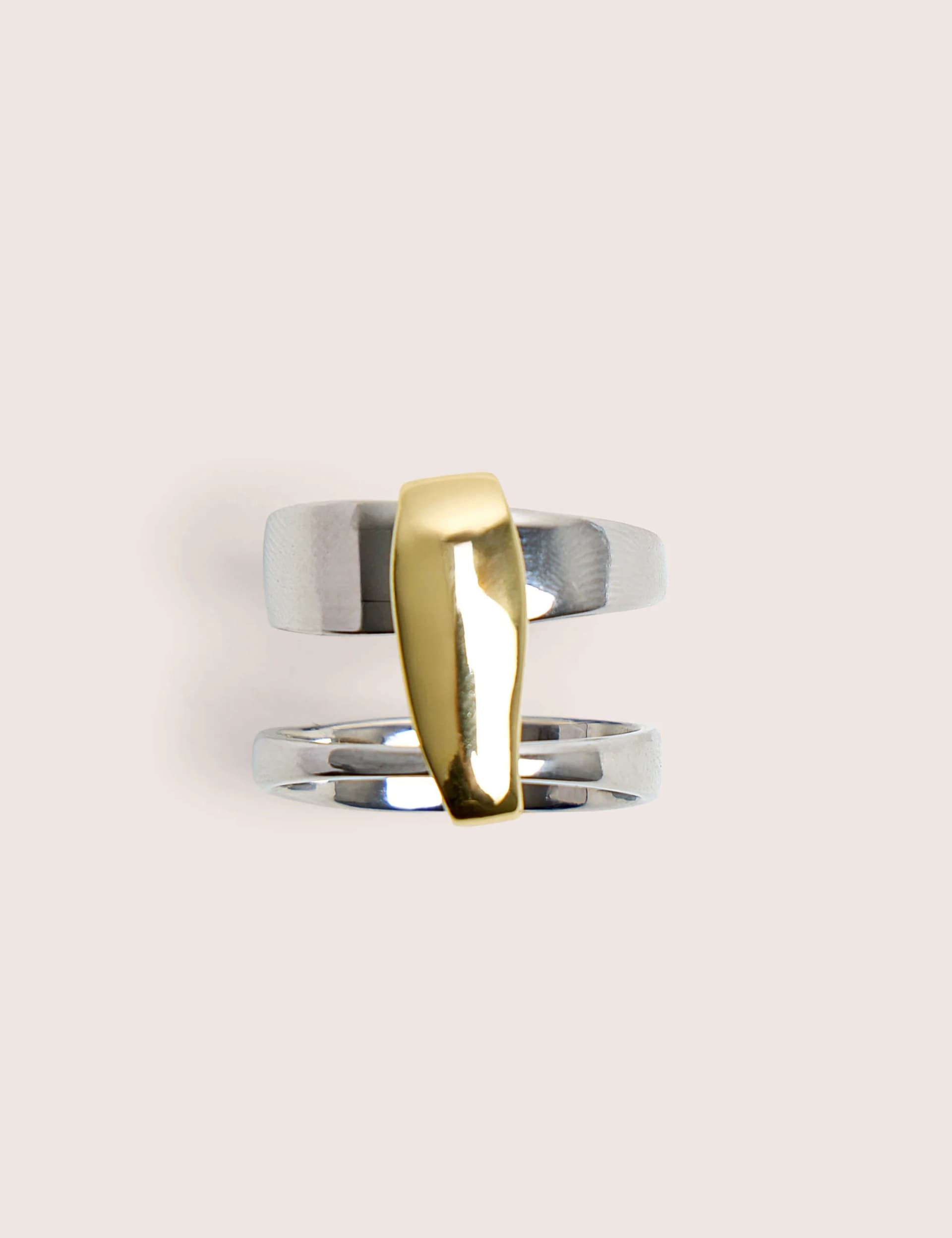 Public Desire Silver and Gold Abstract Ring