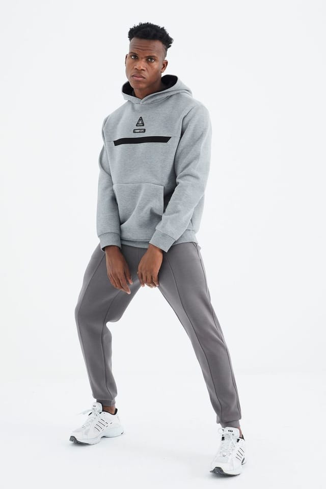 Tommy Life Tommy Life Men's Regular-Fit 3-Thread Fleece Sweatpants in Charcoal - 3