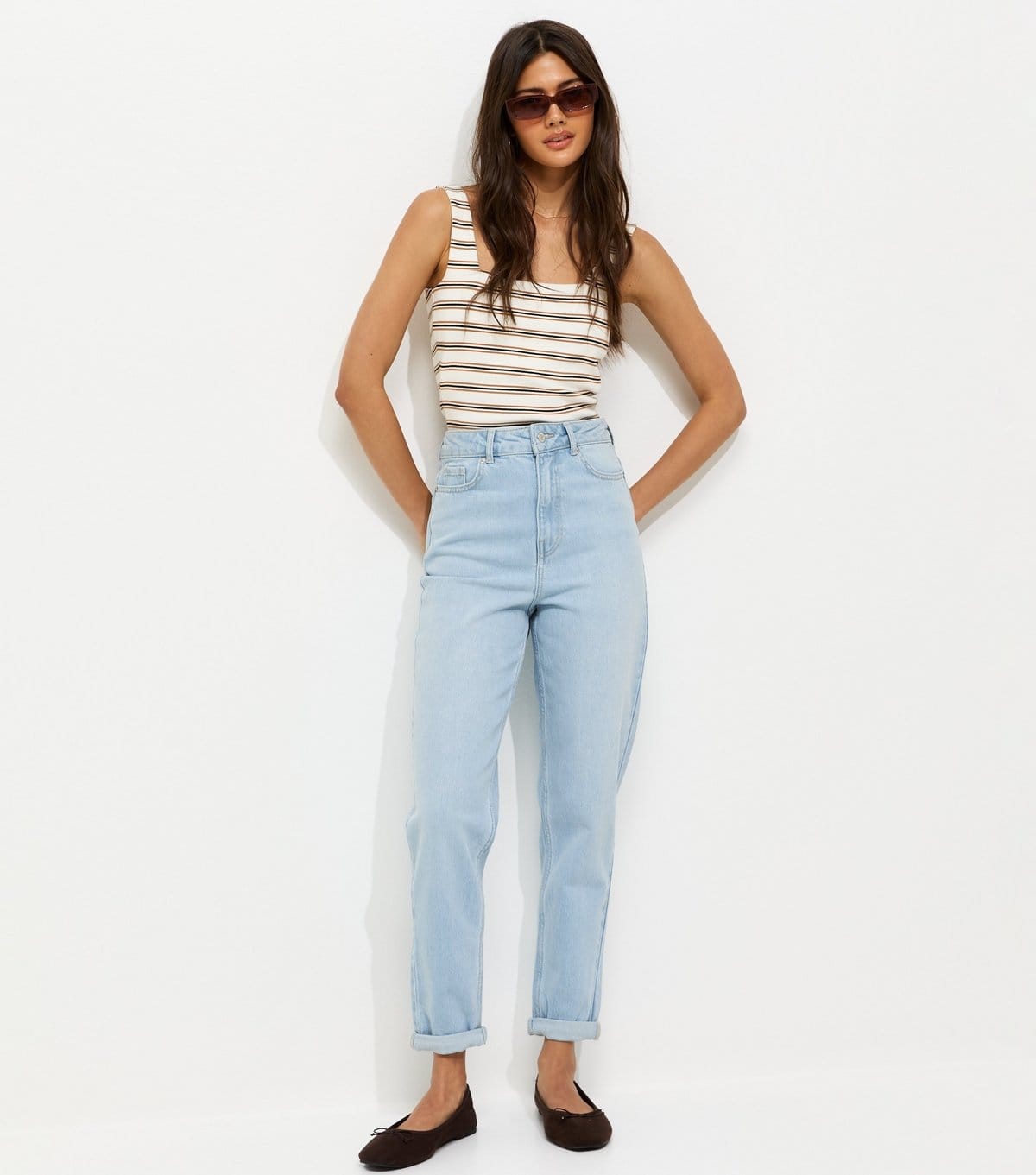 New Look Light Blue Straight Leg Mom Jeans
