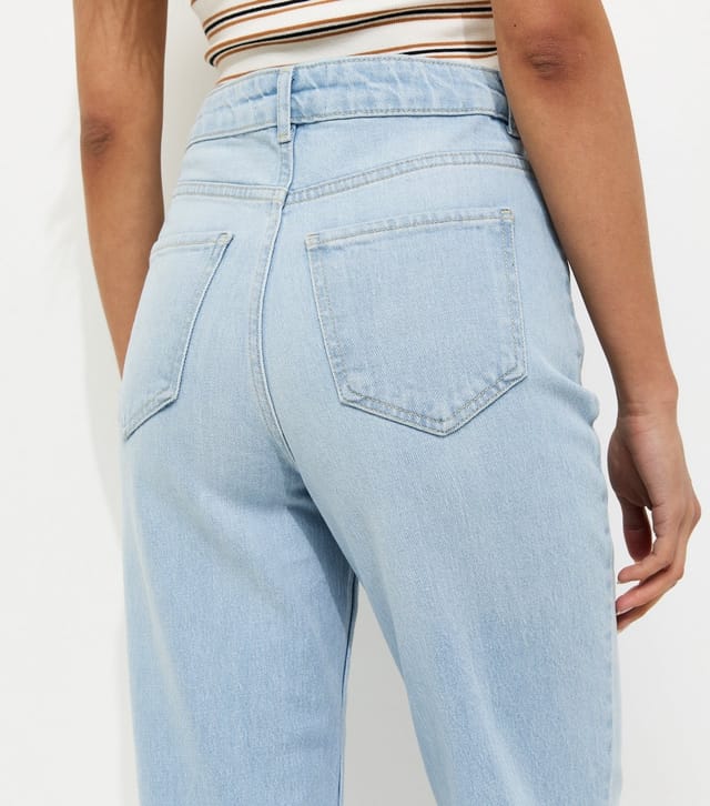 New Look Women's Light Blue Tori Straight Leg Mom Jeans New Look - 2