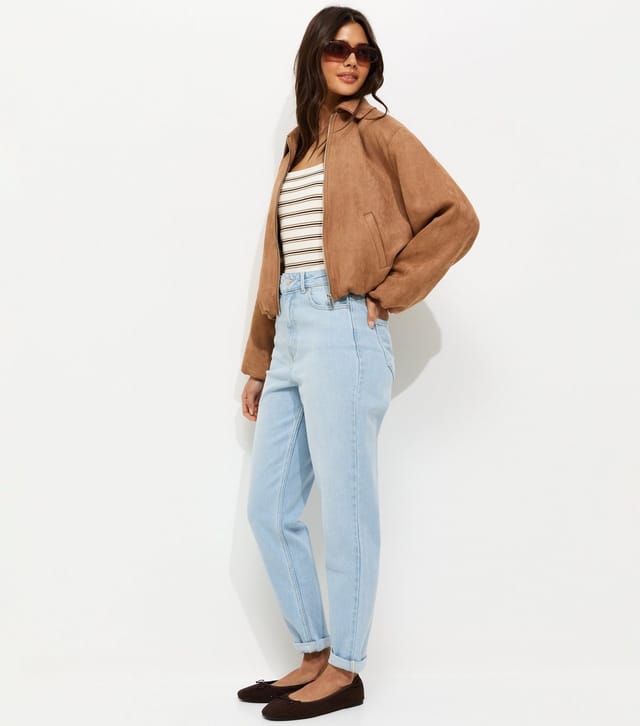 New Look Women's Light Blue Tori Straight Leg Mom Jeans New Look - 3