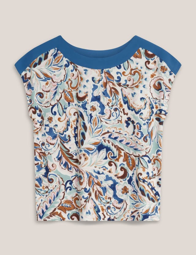 Hobbs London Hobbs London Women's Viviana Printed Top in Cobalt - 2