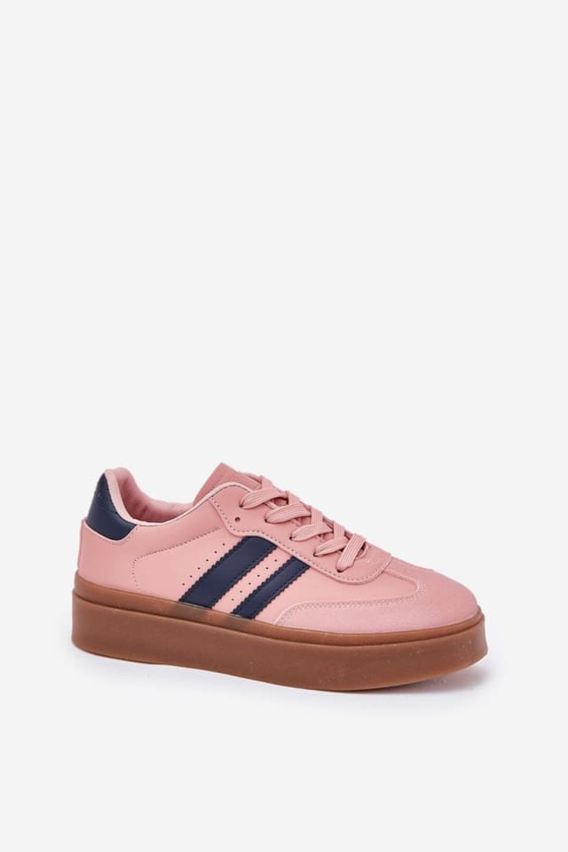 Love Lace Love Lace Women's Platform Sneakers Rounded Toe Comfort Cushioned Slip On in Pink - 2