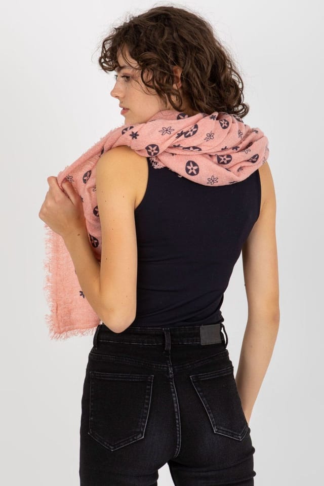 Love Lace Love Lace Women's Neckerchief Style Sling Scarf with Bold Geometric Pattern Square in Pink - 3
