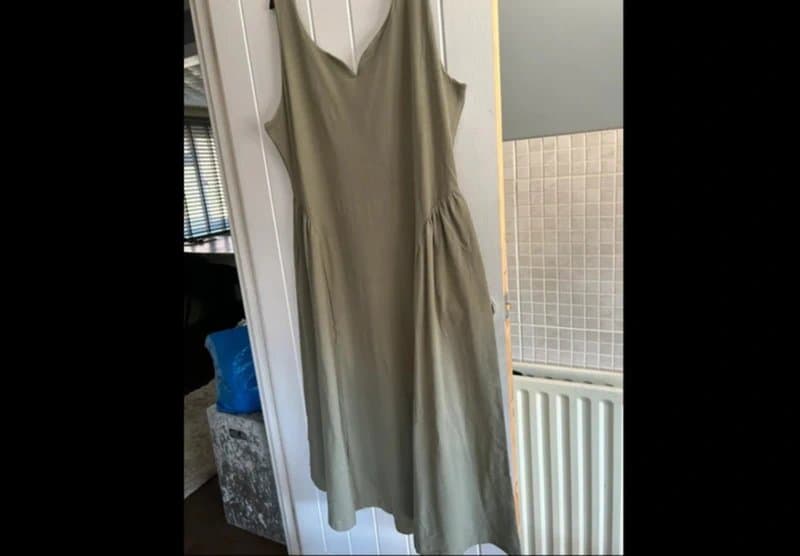 ASOS New ASOS curve sage green soft cotton summer midi dress XXL 24-26
