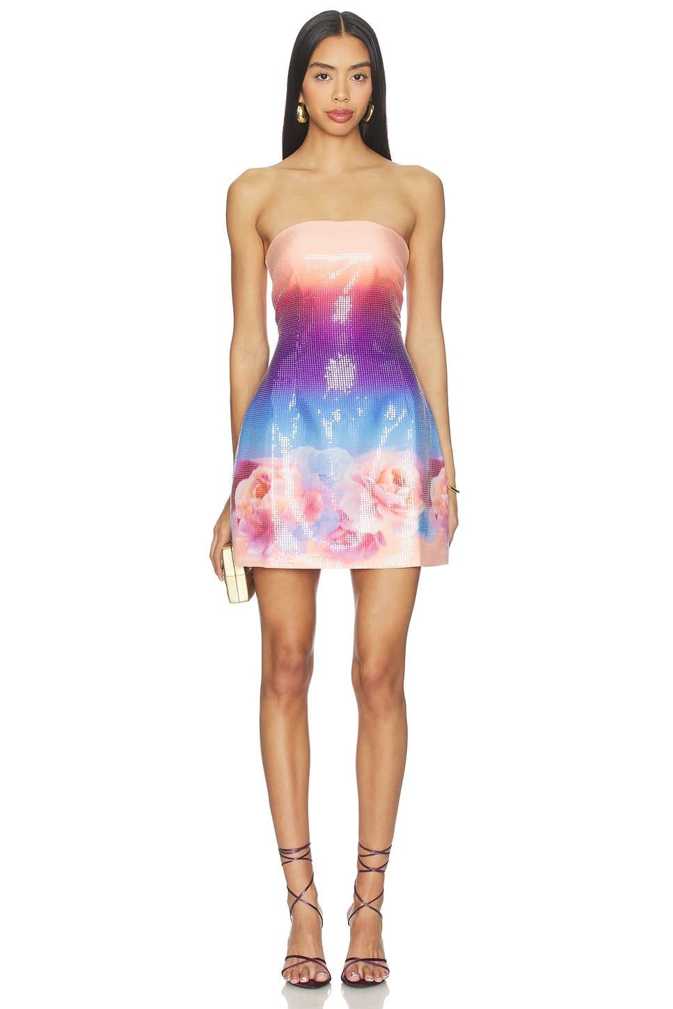 revolve Ibiza Strapless Sequin Mini Dress