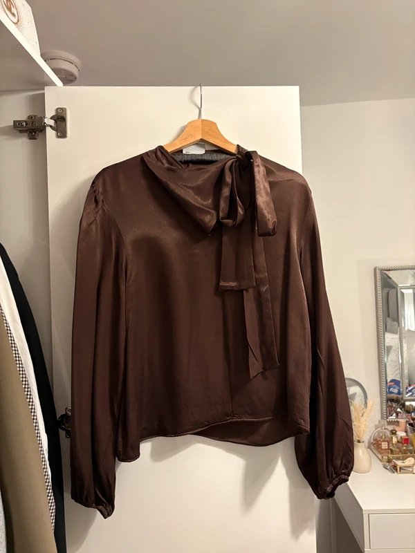 ASOS Women’s brown satin asos design blouse - 1