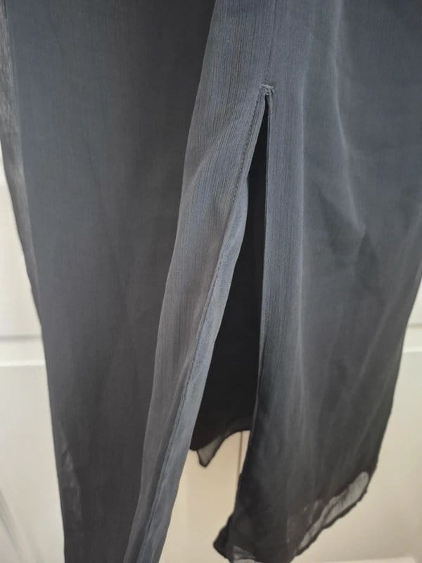 Topshop Black Chiffon Midi Dress