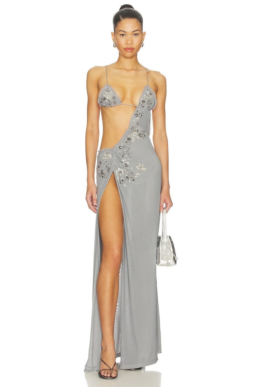 revolve Beaded Frayed Maxi Dress - 1
