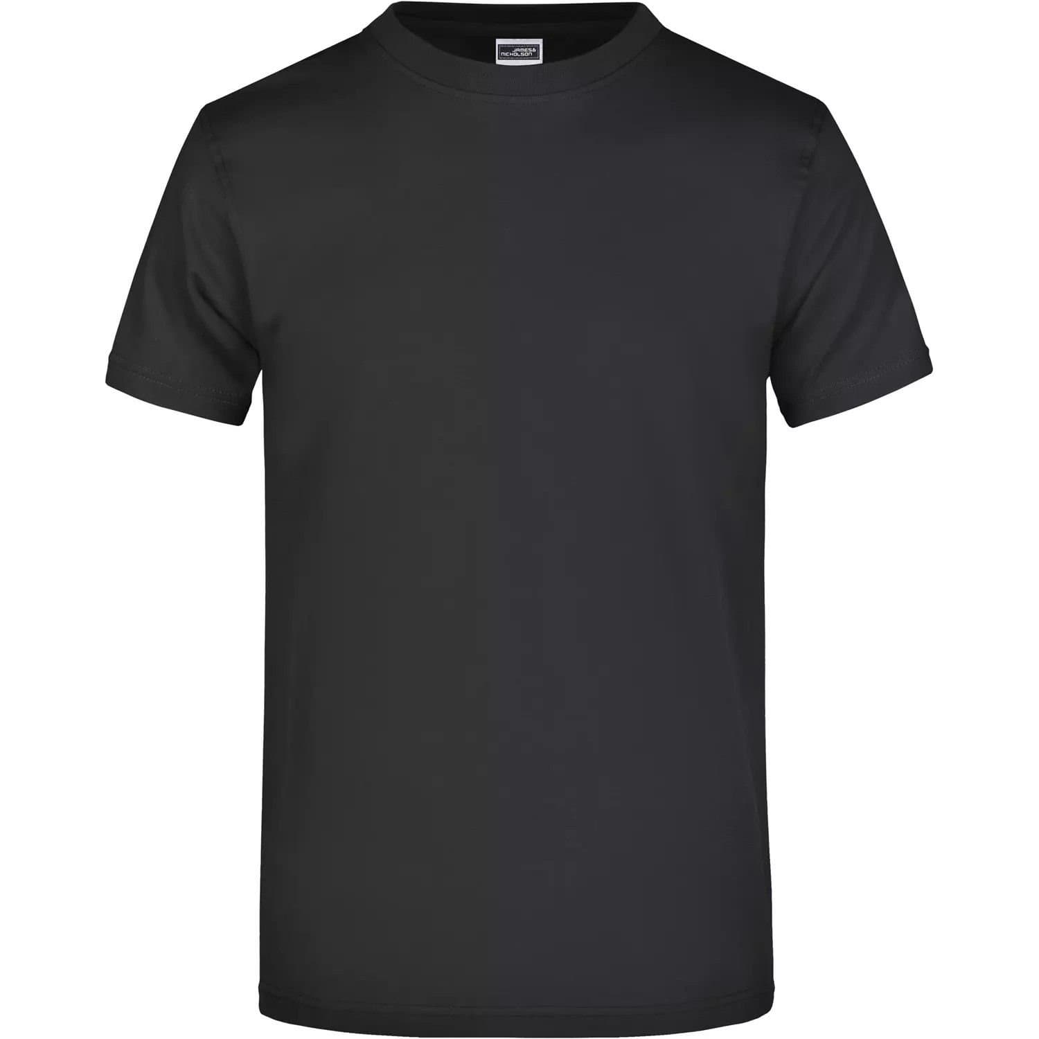 James and Nicholson James and Nicholson Men's Heavyweight Crew Neck T-Shirt in Black