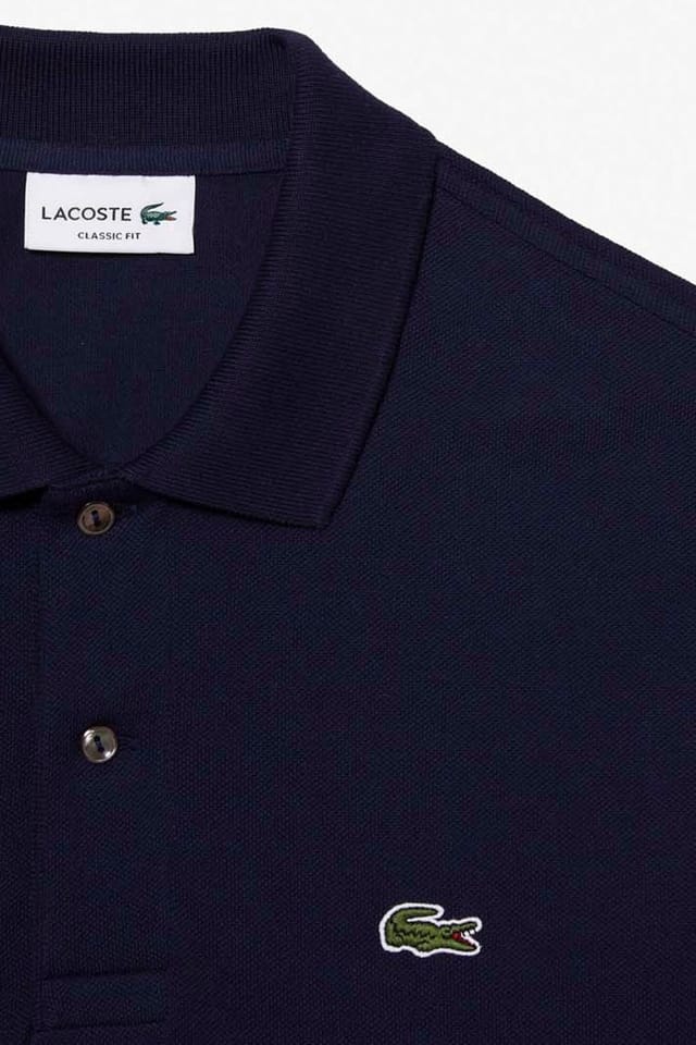 Lacoste Lacoste Men's L1212 Long Sleeve Polo Shirt Navy Blue - 2