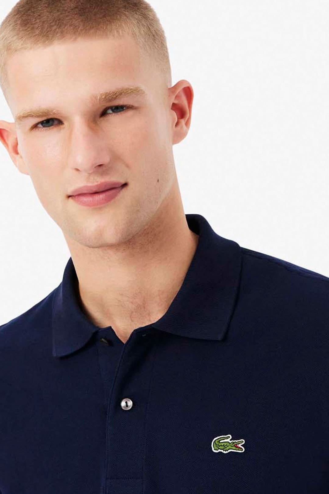 Lacoste Lacoste Men's L1212 Long Sleeve Polo Shirt Navy Blue - 4
