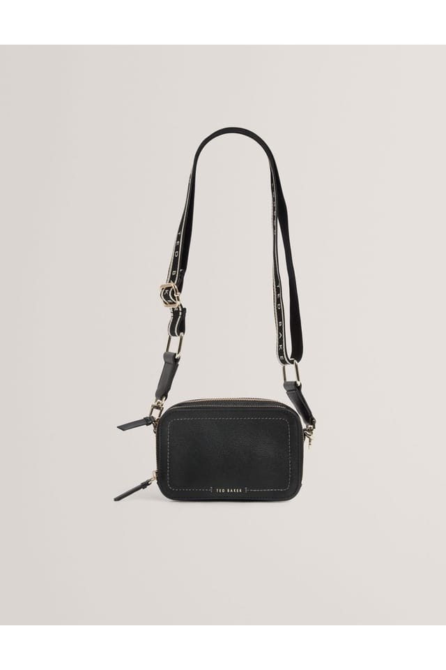 Ted Baker Ted Baker Women's Linzie Webbing Leather Small Crossbody Camera Black - 3