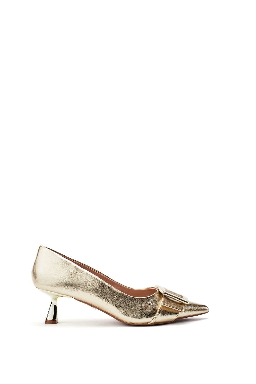 Moda In Pelle Moda In Pelle Gold Leather Court Shoes