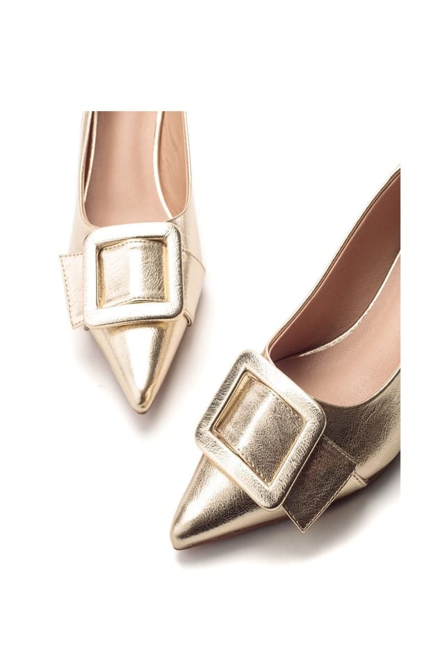 Moda In Pelle Moda In Pelle Women's 'Ghiselle' Porvair Court Shoes in Gold - 3