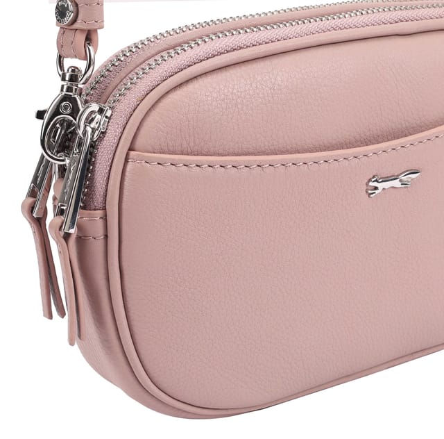 Paul Costelloe Paul Costelloe Women's Baldo Leather Crossbody Bag in Pink - 3