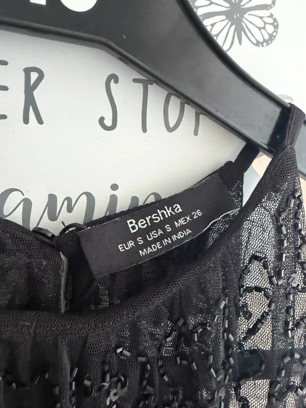 Bershka Black sequined top