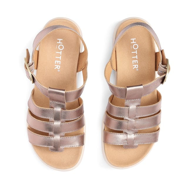 Hotter Hotter Women's 'Alanya' Gladiator Sandals in Rose Gold - 3