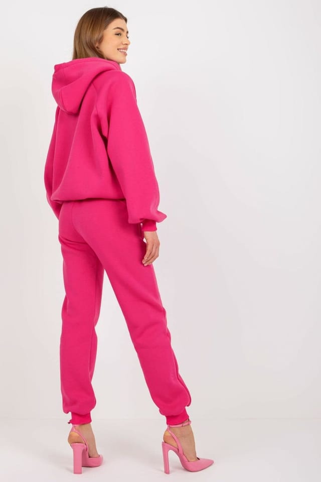 Love Lace Love Lace Women's Hooded Sweatshirt & Drawstring Pant Set in Pink - 3