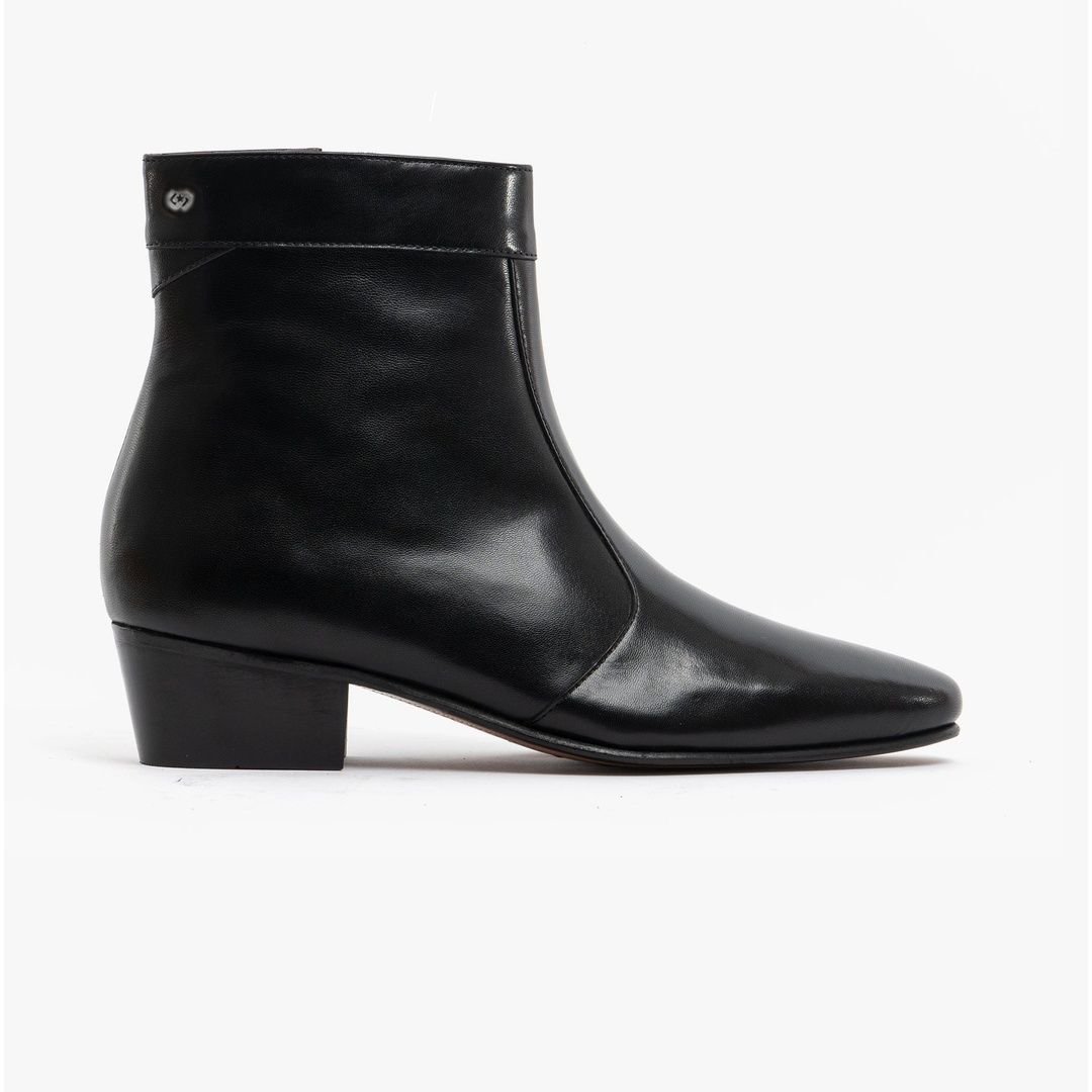 Club Cubano Club Cubano Men's Caesar Zip Cuban Heel Ankle Boots in Black - 3