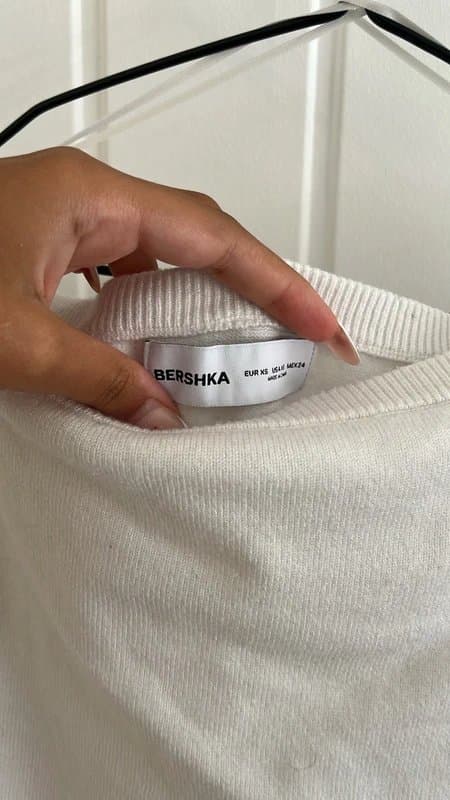 Bershka bershka white off the shoulder jumper