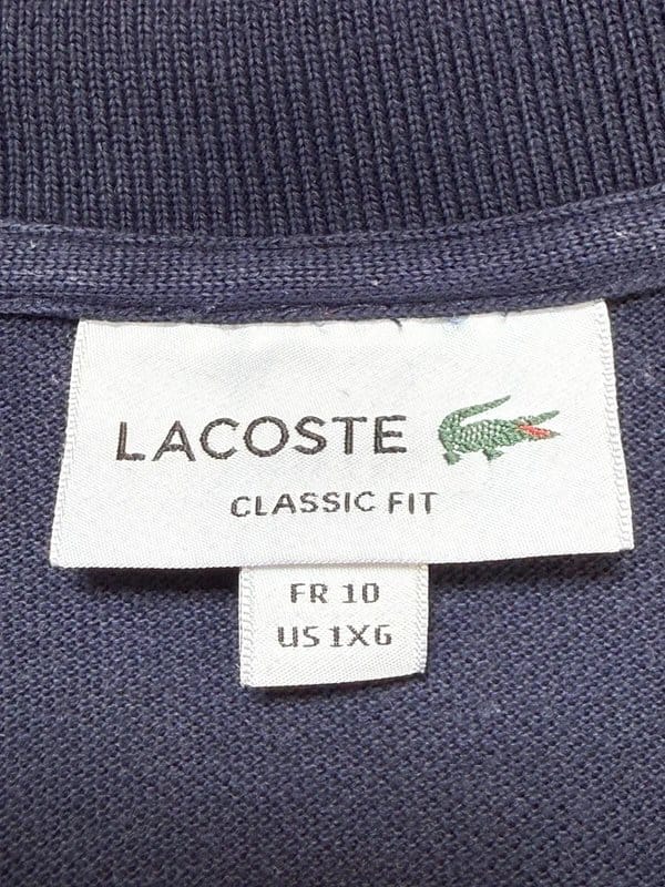 Lacoste Men's Classic Fit Navy Polo Shirt Size FR10 US 1XG UK 5XL