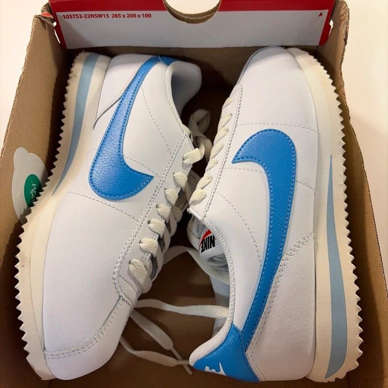 Nike Women Nike Cortez Sneaker ® ( Women Sizes: UK 3.5 White / University Blue - NEW