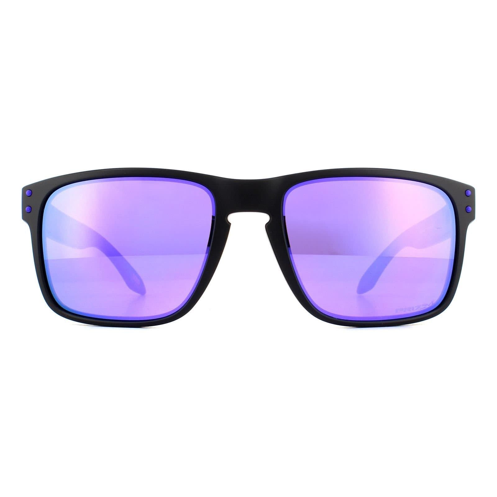 Oakley Oakley Men's Rectangle Matte Black Prizm Violet Holbrook Sunglasses